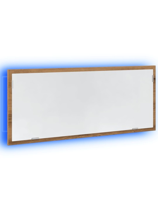 Koupelnové zrcadlo s LED dub artisan 100 x 8,5 x 37 cm kompozit