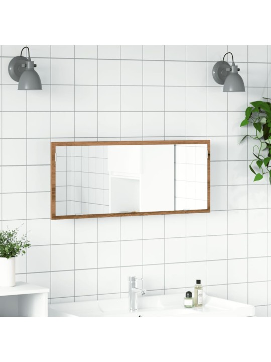 Koupelnové zrcadlo s LED dub artisan 100 x 8,5 x 37 cm kompozit