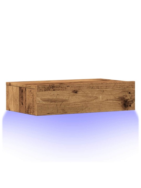 TV skříňka s LED osvětlením old wood 60 x 35 x 15,5 cm