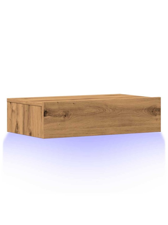TV skříňka s LED osvětlením dub artisan 60 x 35 x 15,5 cm