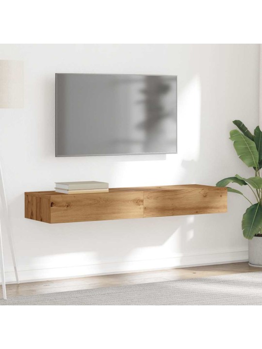 TV skříňky s LED osvětlením 2 ks dub artisan 60 x 35 x 15,5 cm