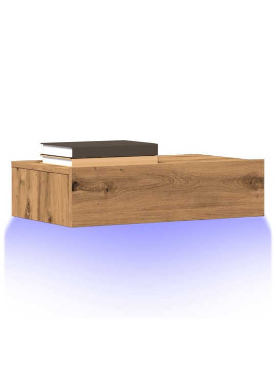 TV skříňky s LED osvětlením 2 ks dub artisan 60 x 35 x 15,5 cm