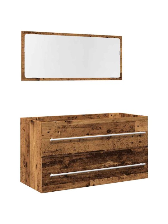 2dílná koupelnová sestava old wood kompozitní dřevo
