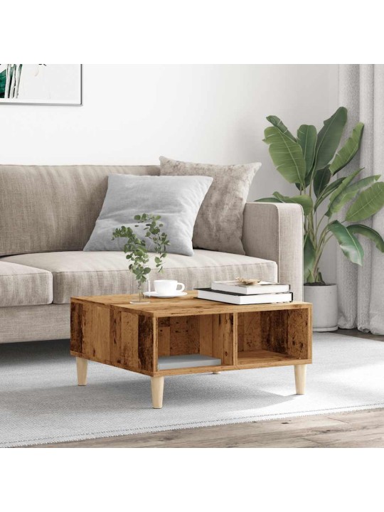 Konferenční stolek old wood 60 x 60 x 30 cm kompozitní dřevo
