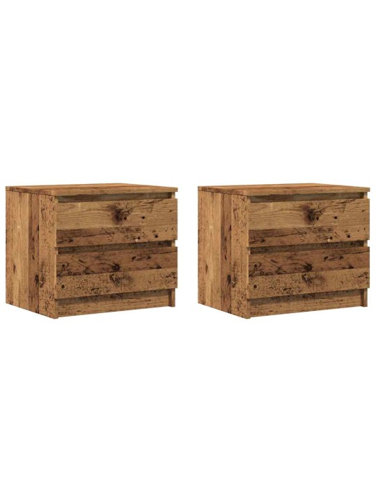 Noční stolky 2 ks old wood 50 x 40 x 43,5 cm kompozitní dřevo