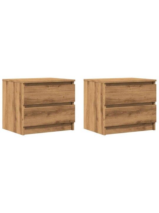 Noční stolky 2 ks dub artisan 50x40x43,5 cm kompozitní dřevo