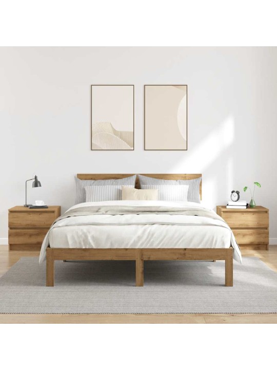 Noční stolky 2 ks dub artisan 50x40x43,5 cm kompozitní dřevo