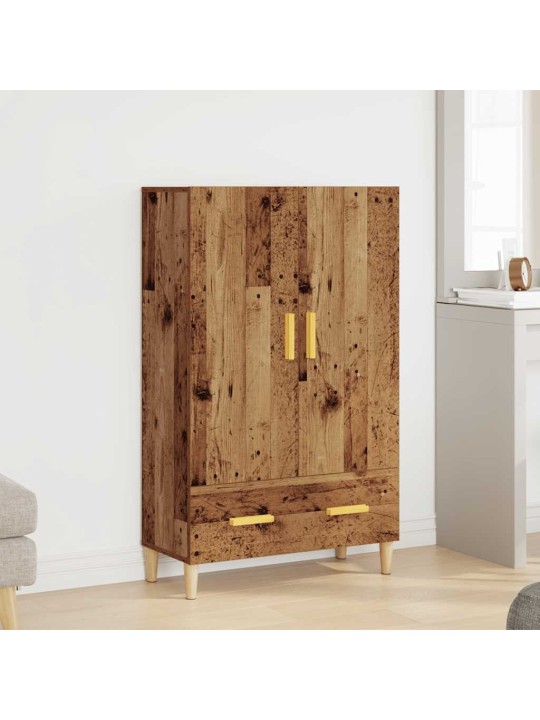 Highboard old wood 70 x 31 x 115 cm kompozitní dřevo