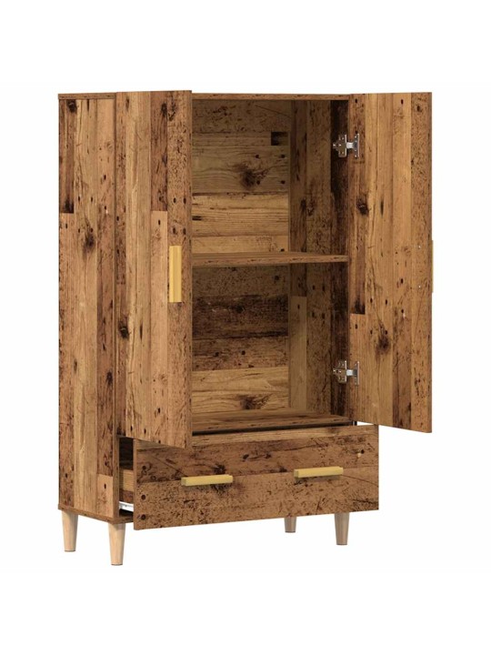 Highboard old wood 70 x 31 x 115 cm kompozitní dřevo