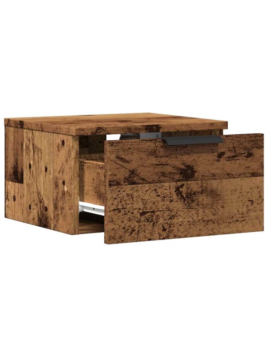 Nástěnné noční stolky 2 ks old wood 34 x 30 x 20 cm