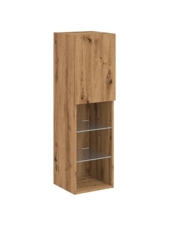 TV skříňka s LED osvětlením dub artisan 30,5 x 30 x 102 cm