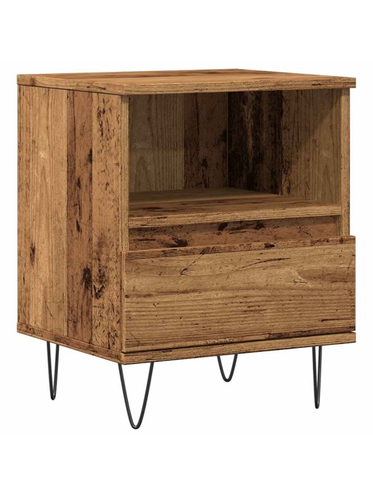 Noční stolek old wood 40 x 35 x 50 cm kompozitní dřevo