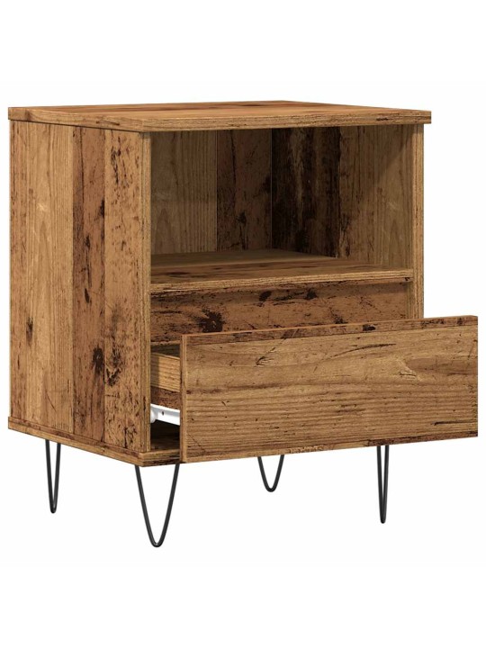 Noční stolek old wood 40 x 35 x 50 cm kompozitní dřevo