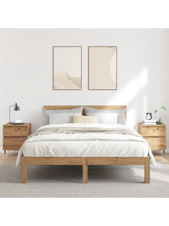 Noční stolky 2 ks dub artisan 40 x 35 x 50 cm kompozitní dřevo
