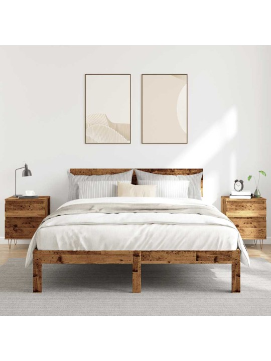 Noční stolky 2 ks old wood 40 x 35 x 50 cm kompozitní dřevo