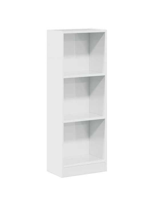 Knihovna bílá s vysokým leskem 40x24x109 cm kompozitní dřevo