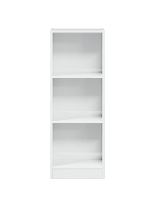 Knihovna bílá s vysokým leskem 40x24x109 cm kompozitní dřevo