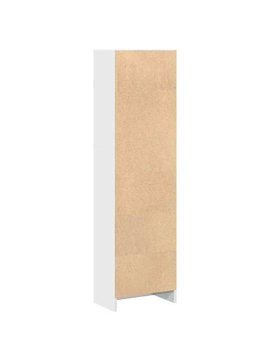 Knihovna bílá s vysokým leskem 40x24x143 cm kompozitní dřevo