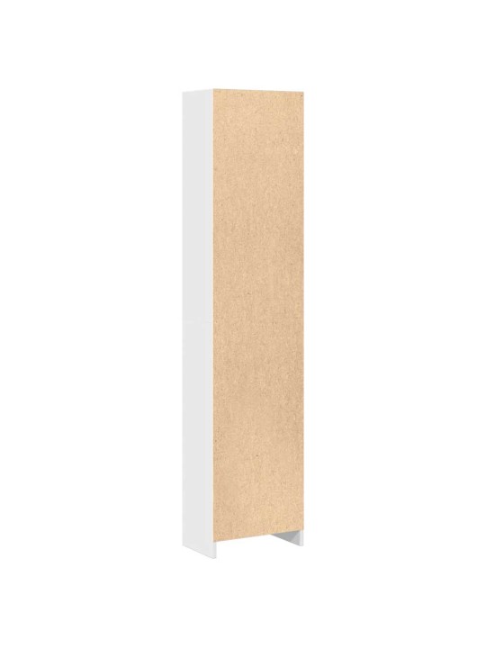 Knihovna bílá s vysokým leskem 40x24x176 cm kompozitní dřevo