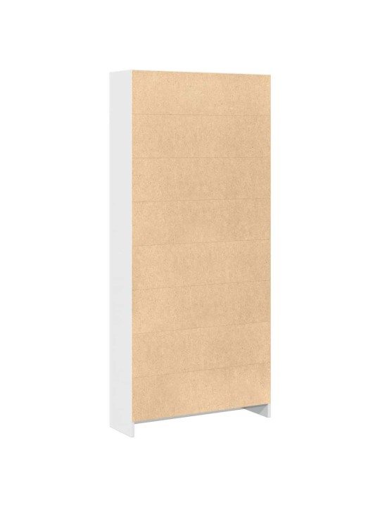 Knihovna bílá s vysokým leskem 80x24x176 cm kompozitní dřevo