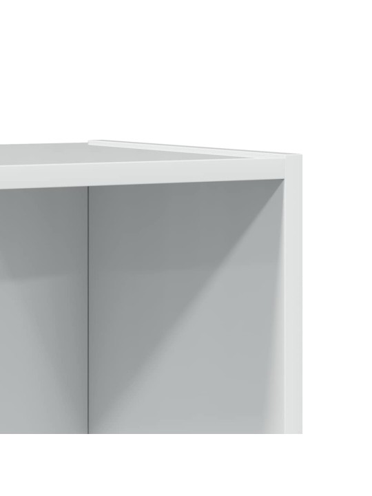 Knihovna bílá s vysokým leskem 80x24x176 cm kompozitní dřevo
