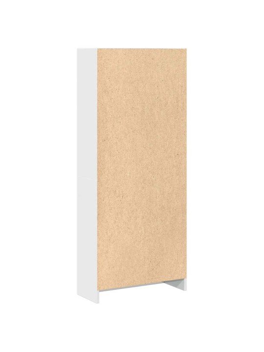 Knihovna bílá s vysokým leskem 60x24x143 cm kompozitní dřevo