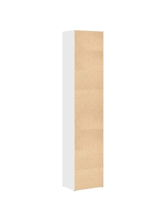 Knihovna bílá s vysokým leskem 40x30x189 cm kompozitní dřevo