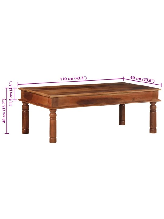 Konferenční stolek 110 x 60 x 40 cm masivní akáciové dřevo