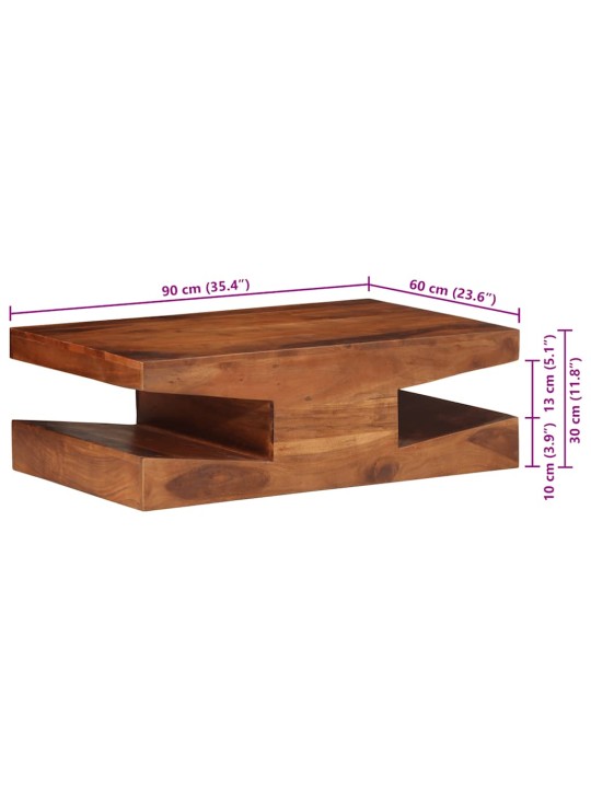 Konferenční stolek 90x60x30 cm masivní akáciové dřevo