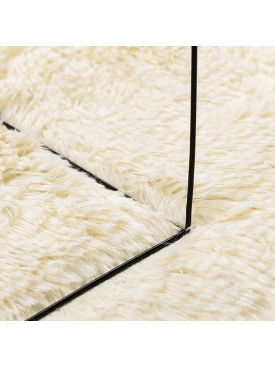 Koberec shaggy s vysokým vlasem navarra krémový 240x340 cm