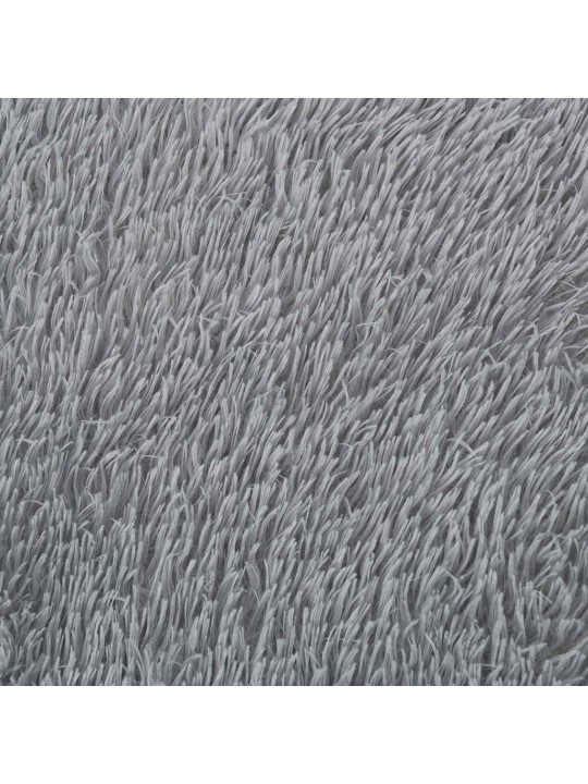 Koberec shaggy s vysokým vlasem navarra stříbrošedý 120x120 cm