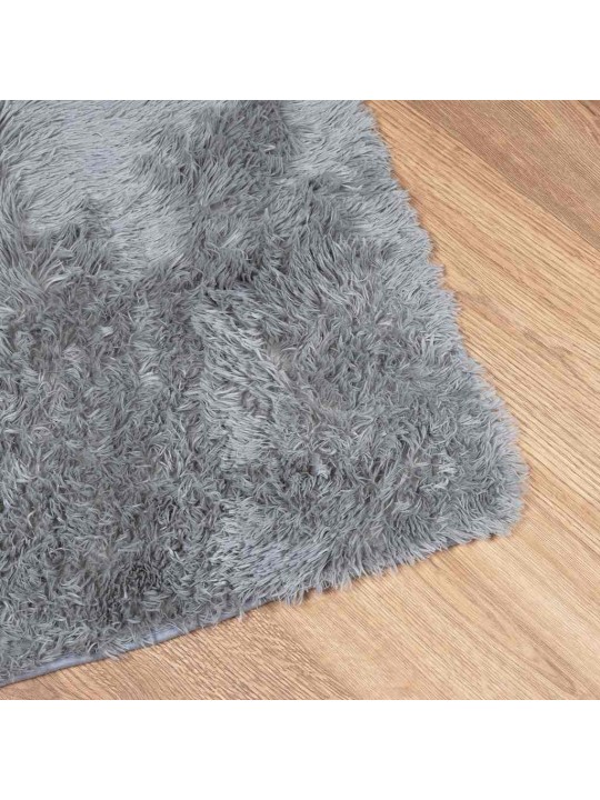 Koberec shaggy s vysokým vlasem navarra stříbrošedý 200x200 cm