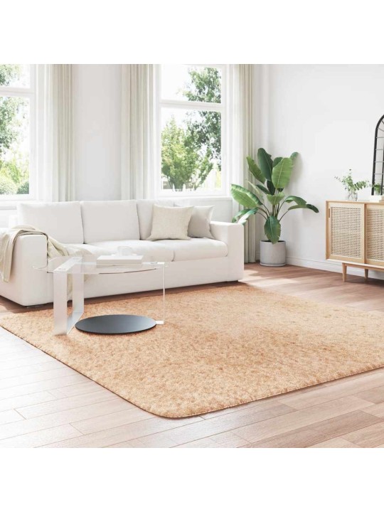 Koberec shaggy s vysokým vlasem navarra béžový 240x240 cm