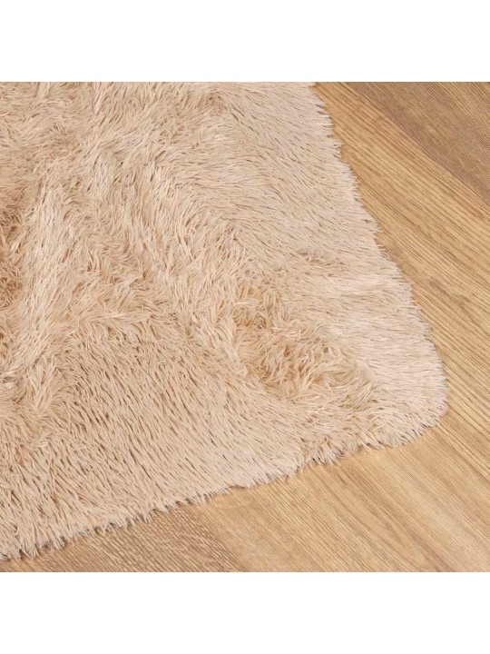 Koberec shaggy s vysokým vlasem navarra béžový 240x240 cm