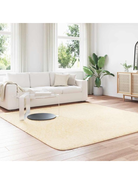 Koberec shaggy s vysokým vlasem navarra krémový 240x240 cm
