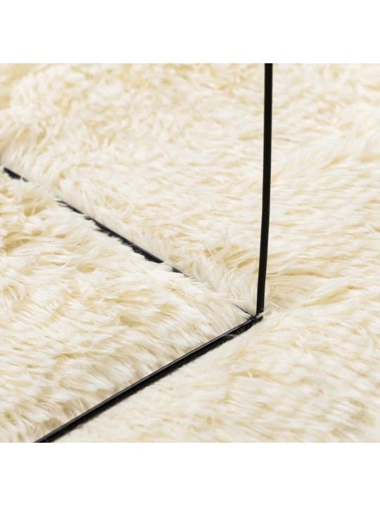 Koberec shaggy s vysokým vlasem navarra krémový 240x240 cm