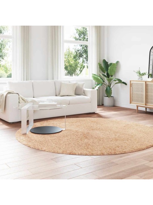 Koberec shaggy s vysokým vlasem navarra béžový 240x240 cm