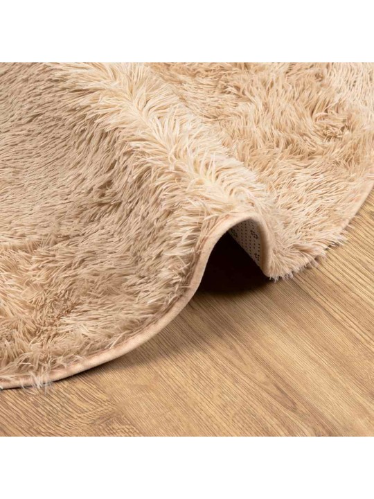 Koberec shaggy s vysokým vlasem navarra béžový 240x240 cm