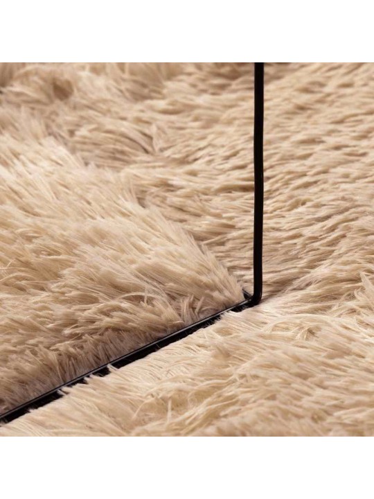 Koberec shaggy s vysokým vlasem navarra béžový 240x240 cm