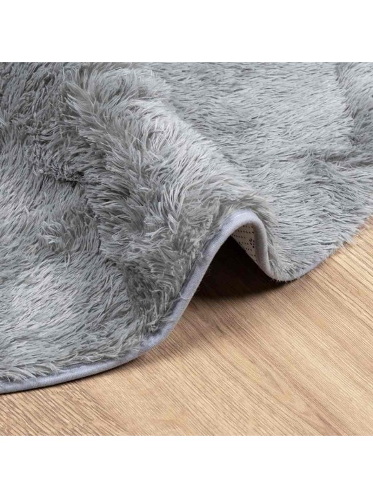 Koberec shaggy s vysokým vlasem navarra stříbrošedý 240x240 cm
