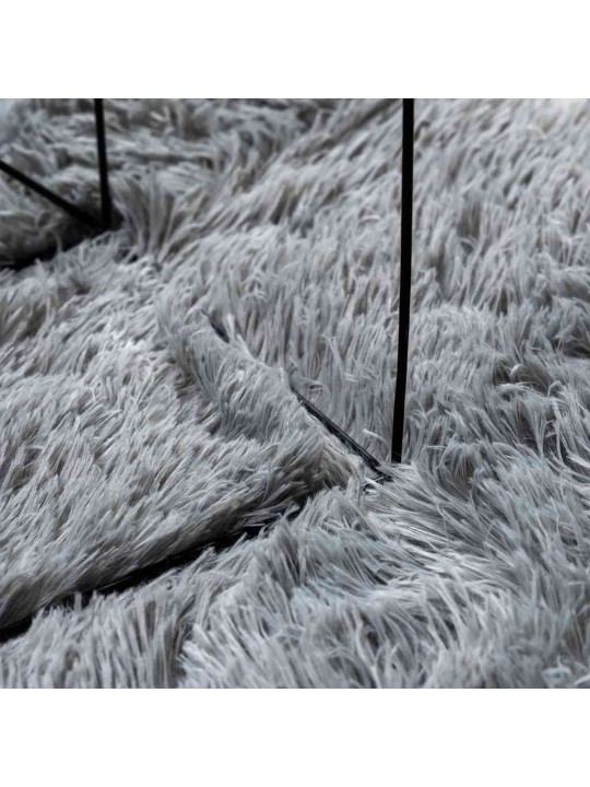 Koberec shaggy s vysokým vlasem navarra stříbrošedý 300x200 cm