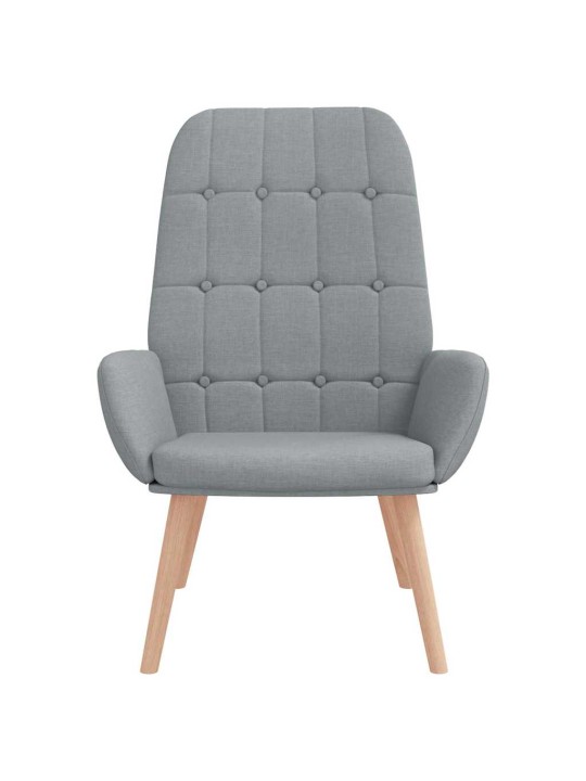 Relaxační židle světle šedá textil