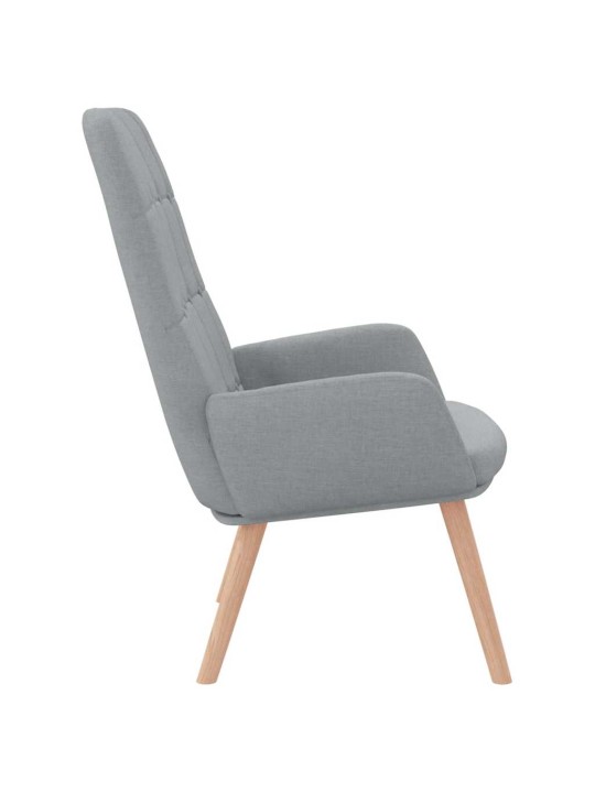 Relaxační židle světle šedá textil