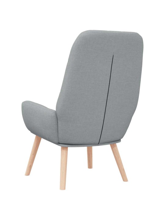 Relaxační židle světle šedá textil
