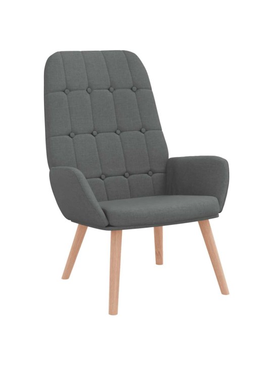 Relaxační židle tmavě šedá textil