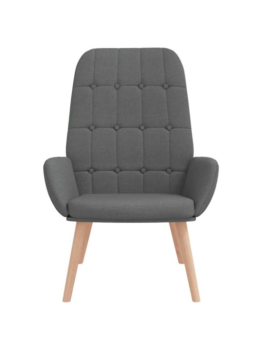 Relaxační židle tmavě šedá textil
