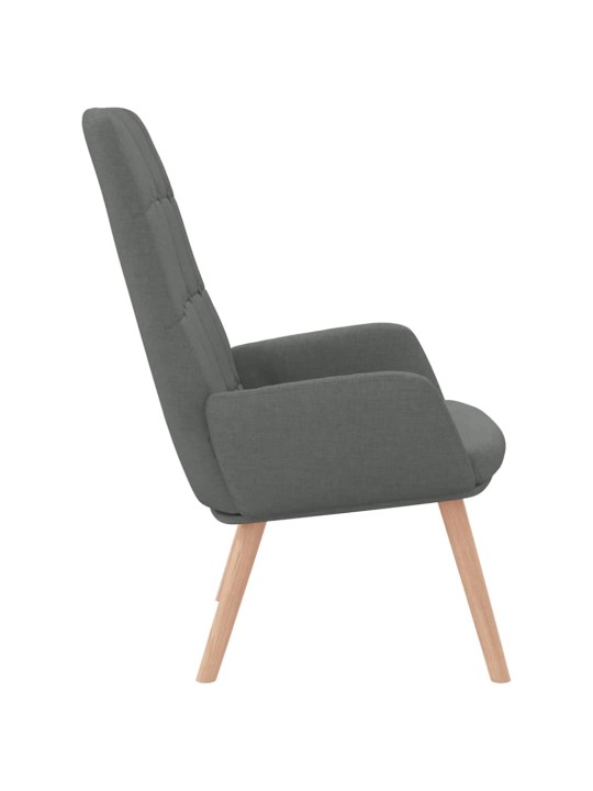 Relaxační židle tmavě šedá textil