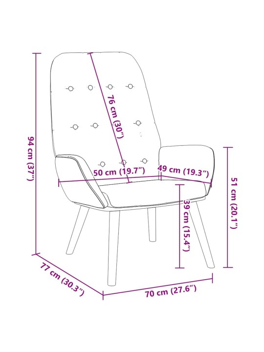 Relaxační židle tmavě šedá textil