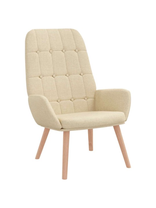 Relaxační židle krémová textil