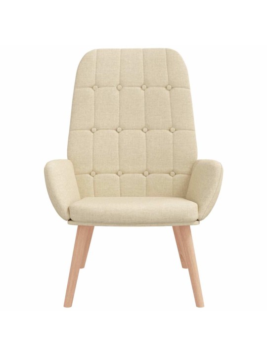 Relaxační židle krémová textil